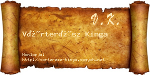 Várterész Kinga névjegykártya