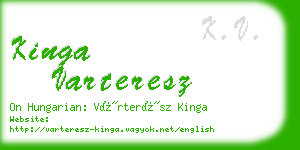 kinga varteresz business card